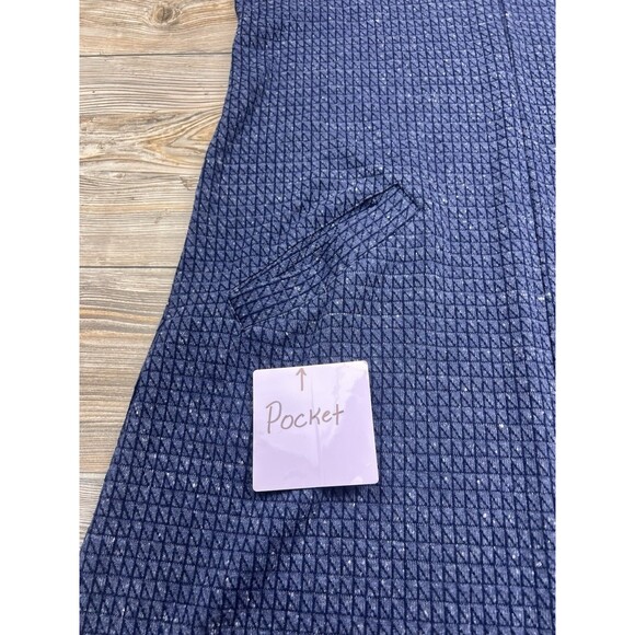 Soft Surroundings Blue Lima Long Sleeve Printed Knit Tunic Dress MED Minimalist - Picture 6 of 15